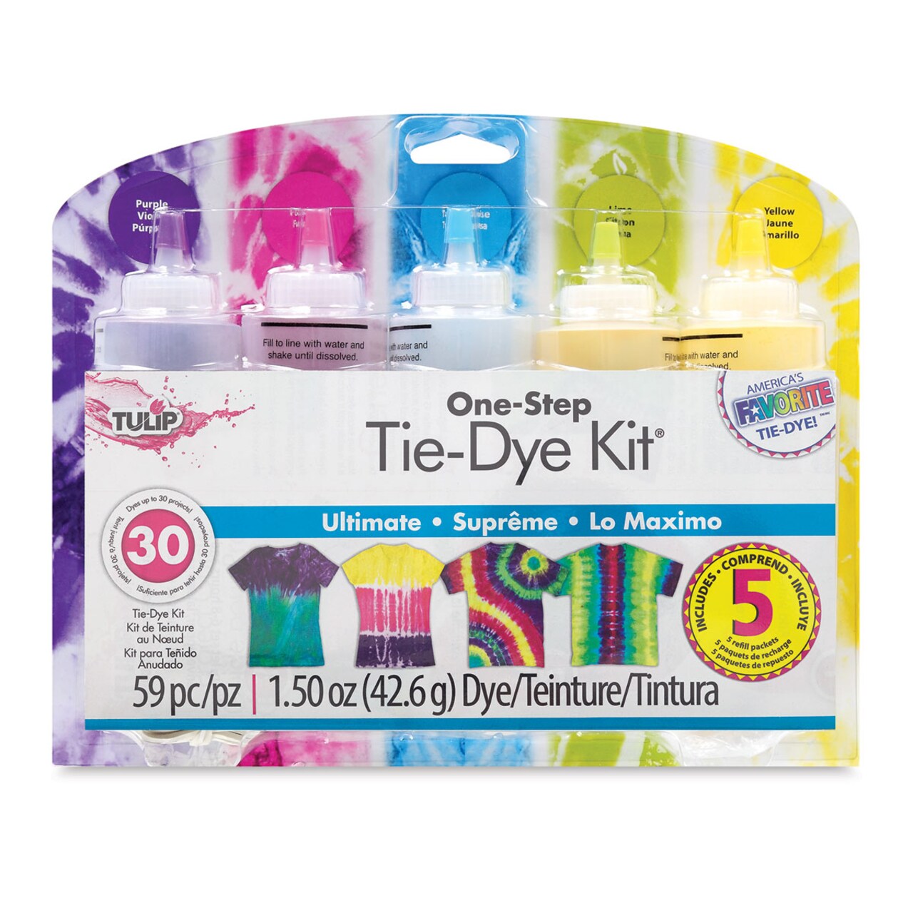 Tulip One-Step Tie-Dye Kit - Ultimate, Kit of 5 Colors